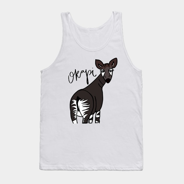 Okapi with name Tank Top by eeliseart